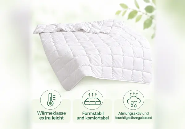 Detailansicht der leichten Karosteppung und des Lyocellbezugs